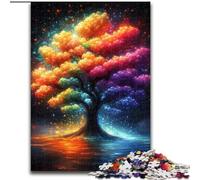 Puzzle colorati dell'albero della vita da 1000 pezzi per adolescenti, regali, giocattoli educativi per l'apprendimento, giochi per famiglie, adatti per la decorazione della scrivania (50x75cm)
