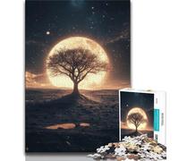 Puzzle colorati dell'albero della vita per adulti e adolescenti,1000 pezzi,aiutano il cervello a esercitare i giocattoli avvincenti per coltivare la pazienza e l'interazione genitore-figlio (75x50cm)