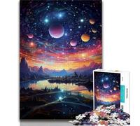 Puzzle colorati dell'universo per adolescenti, puzzle da 1000 pezzi, gioco per famiglie, antistress, sfida difficile, regali di Babbo Natale segreto (50x75cm)