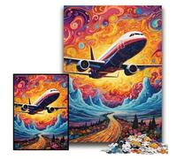 Puzzle colorati di aerei da 1000 pezzi per adulti. Puzzle difficili per adulti. Perfetti per il divertimento in famiglia a Natale, Ringraziamento, compleanni e Pasqua. Dimensioni: 26x38cm.