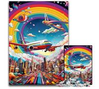Puzzle colorati di aerei da 1000 pezzi per adulti, puzzle per adulti, regalo di sfida per la mente, attività educativa per adolescenti, 50x75CM/19,68x29,52 pollici