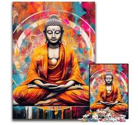 Puzzle colorati di Buddha da 1000 pezzi per adulti, puzzle per adulti, regalo di sfida per la mente, attività educativa per adolescenti, 26X38CM/10,23x14,96 pollici