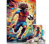 Puzzle colorati di calcio per adulti e adolescenti, puzzle per stimolare l'intelligenza cerebrale, giocattoli avvincenti per la decorazione della casa (75x50cm)