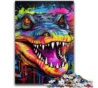 Puzzle colorati di coccodrilli per adolescenti, puzzle da 1000 pezzi, giochi divertenti Ogni pezzo è unico Gioco divertente e stimolante per tutta la famiglia (38x26cm)