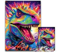 Puzzle colorati di dinosauri da 1000 pezzi per adulti, ideali per gli innamorati, perfetti come regalo di Natale, Capodanno e San Valentino, 26X38CM/10,23x14,96 pollici.