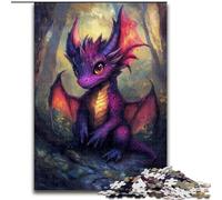 Puzzle colorati di draghi per adolescenti, puzzle da 1000 pezzi, giochi rilassanti che migliorano l'amore tra coppie per bambini dai 14 anni (26x38cm)
