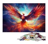 Puzzle colorati di fenice per adulti, 1000 pezzi, gioco interattivo per famiglie, decorazione fai da te per la casa, regalo rompicapo 50x75CM / 19,68x29,52 pollici