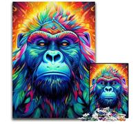 Puzzle colorati di gorilla da 1000 pezzi per adulti, puzzle impegnativi, regalo per uomini e donne, per uso quotidiano e per occasioni speciali, 26X38CM/10,23x14,96 pollici.