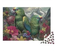 Puzzle colorati di pappagalli, moderatamente impegnativi, ideali per esposizioni decorative, perfetti per passare il tempo, 500 pezzi (52x38 cm)