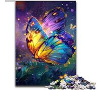 Puzzle colorati e bellissimi a forma di farfalla per adolescenti, 1000 pezzi, per bambini dai 14 anni in su, giochi rompicapo per famiglie, regali di compleanno per Natale (26x38cm)