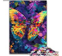 Puzzle colorati e bellissimi a forma di farfalla per adulti, 1000 pezzi, giocattoli, giochi educativi, antistress, regali unici per compleanni e compleanni (50x75cm)