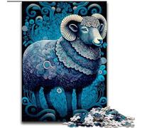 Puzzle colorati fantasy di capre per adolescenti 1000 pezzi, stimolanti giochi di ruolo Ogni pezzo è unico - Gioco stimolante e divertente per tutta la famiglia (50x75cm)