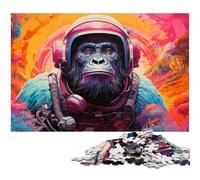 Puzzle colorati Gorilla per adulti, 1000 pezzi, regalo perfetto per familiari e amici, adatto dai 14 anni in su, 26X38CM/10,23x14,96 pollici.