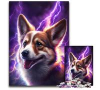 Puzzle colorati per adulti a forma di Corgi,1000 pezzi. Puzzle impossibili per adulti,design intricato per adolescenti,decorazioni fai da te e divertimento che stimola la mente. 26X38CM