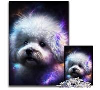 Puzzle colorati per adulti raffiguranti Bichon Frise, 1000 pezzi, gioco interattivo per famiglie, regalo artigianale con grafica colorata, 50x75CM/19,68x29,52 pollici.