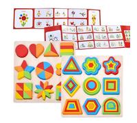 Puzzle Colorati Prima Infanzia | Giochi Apprendimento Forme Geometriche | Attività Sviluppo Apprendimento Bambini | Educazione Asilo Scuola Materna Della Motricità Fine E Della Coordinazione Bil