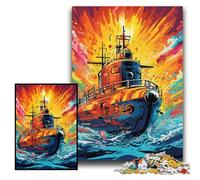 Puzzle colorati sottomarini da 1000 pezzi per adulti. Puzzle in legno per adulti, ideali per divertimento in famiglia, relax e regali per le feste. Dimensioni: 50x75cm.