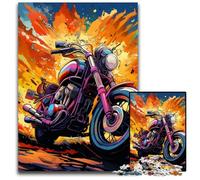 Puzzle colorato a forma di motocicletta, 1000 pezzi per adulti, fai da te, regalo per la casa, gioco rompicapo 26X38CM/10,23x14,96 pollici