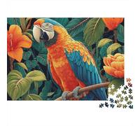 Puzzle colorato a forma di pappagallo, adatto ad adulti e bambini, gioco creativo estremamente difficile da completare, 500 pezzi (52x38 cm)