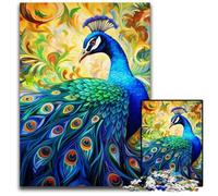 Puzzle colorato a forma di pavone, 1000 pezzi per adulti, fai da te, regalo per la casa, gioco rompicapo 26X38CM/10,23x14,96 pollici