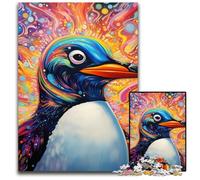 Puzzle colorato a forma di pinguino da 1000 pezzi per adulti, fai da te, regalo per la casa, gioco rompicapo 50x75CM/19,68x29,52 pollici