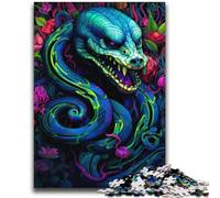 Puzzle colorato a forma di serpente da 2000 pezzi per adulti e adolescenti, sfida difficile e antistress, ideale come regalo per tutta la famiglia (70x100cm)