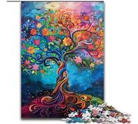 Puzzle colorato Albero della vita da 1000 pezzi per adulti, gioco stimolante e gioco per famiglie, collezione di artisti, belle arti per bambini dai 14 anni in su (50x75cm)