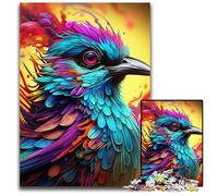Puzzle colorato Art Sparrow da 1000 pezzi per adulti, gioco rompicapo per adulti, gioco interattivo per famiglie, adatto dai 14 anni in su, 26X38CM/10,23x14,96 pollici.