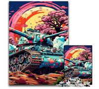 Puzzle colorato Art Tank da 1000 pezzi, puzzle impossibili per adulti, rompicapo impegnativo per adolescenti, gioco interattivo divertente per famiglie, 50x75CM/19,68x29,52 pollici