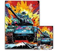 Puzzle colorato Art Tank da 1000 pezzi, regalo per adulti, attività per famiglie, decorazioni fai da te per la casa, regalo di Natale 26X38CM/10,23x14,96 pollici