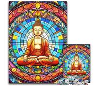 Puzzle colorato Buddha da 1000 pezzi per adulti, in cartone, stimolante, fai da te, gioco decorativo, giocattolo interattivo per famiglie, 26X38CM/10,23x14,96 pollici.