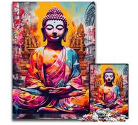 Puzzle colorato Buddha per adulti, 1000 pezzi, puzzle in legno, gioco rompicapo per adolescenti, regalo perfetto per le feste, 50x75CM/19,68x29,52 pollici