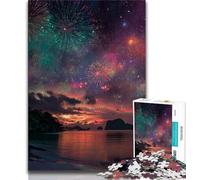 Puzzle colorato cielo da 1000 pezzi per adulti, difficile da completare ma divertente e umoristico, unico come decorazione per la casa e regalo (38x26cm)