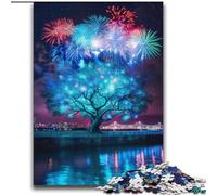 Puzzle colorato con albero di fuochi d'artificio da sogno, 2000 pezzi per adolescenti, giocattoli per l'intrattenimento della famiglia, ideale come regalo per tutta la famiglia (70x100cm)