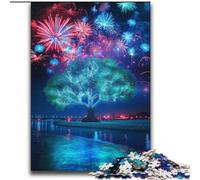 Puzzle colorato con albero di fuochi d'artificio da sogno, 2000 pezzi per adolescenti, gioco per famiglie, antistress, sfida difficile, regalo per amici e parenti (70x100cm)