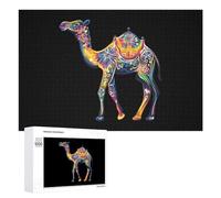 Puzzle colorato con cammello fiorito animale per adulti giochi di attività familiari puzzle decorazione domestica 1000 PCS
