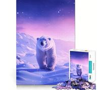 Puzzle colorato con orso polare per ragazzi, 1000 pezzi, rompicapo rilassante, assemblaggio immagini, regalo affettuoso (50x75cm)