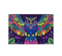 Puzzle colorato con piume di gufo mandala, regalo fai da te, puzzle con borsa in rete, puzzle divertenti per adulti 1000 pezzi