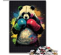 Puzzle colorato da 1000 pezzi a forma di panda per adulti e adolescenti, giocattoli educativi per l'apprendimento, giochi per famiglie, adatti per la decorazione della scrivania (50x75cm)