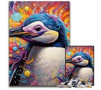 Puzzle colorato da 1000 pezzi a forma di pinguino, puzzle impossibile per adulti, regalo perfetto per compleanni e festività, 26X38CM/10,23x14,96 pollici.