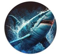 Puzzle colorato da 1000 pezzi a forma di squalo per adulti, perfetto per adolescenti, per rafforzare i legami familiari, rompicapo e regalo fai da te per la casa (67,5x67,5cm)