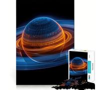 Puzzle colorato da 1000 pezzi con il pianeta Saturno, ideale per ragazzi, stimola l'intelletto e permette di trascorrere del tempo in famiglia qualità (38x52cm)