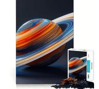 Puzzle colorato da 1000 pezzi con il pianeta Saturno per adulti e ragazzi, ideale per stimolare la memoria, favorire la calma e favorire la fuga dalla realtà Taglio liscio, regalo perfetto (38x52cm)