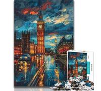 Puzzle colorato da 1000 pezzi del Big Ben per adolescenti, 1000 pezzi, gioco stimolante e gioco per famiglie, regali di Babbo Natale segreto, 26x38cm