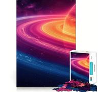 Puzzle colorato da 1000 pezzi del pianeta Saturno per ragazzi, gioco di logica, gioco di gruppo, taglio di precisione, regalo pensato (50x75cm)