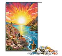 Puzzle colorato da 1000 pezzi della Costiera Amalfitana per bambini in legno per la casa e l'arredamento 1000 pezzi (38x26 cm)