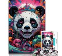 Puzzle colorato da 1000 pezzi raffigurante un panda, per adulti e adolescenti, divertente gioco di assemblaggio di modelli, attività da fare a casa, regalo di compleanno, regalo da viaggio (50x75cm)