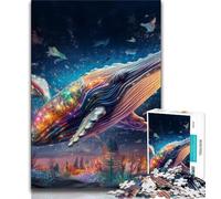 Puzzle colorato da 1000 pezzi raffigurante una balena blu per adulti e adolescenti, difficile da completare ma divertente e spiritoso, ideale come decorazione e regalo per la casa, 50x75cm