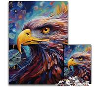 Puzzle colorato da 1000 pezzi raffigurante un'aquila, per adulti, adolescenti e ragazzi, ideale come regalo di compleanno e per le feste, 26X38CM/10,23x14,96 pollici.