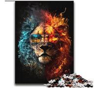 Puzzle colorato da 2000 pezzi raffigurante un leone con gli occhiali, per adulti e ragazzi, collezione di giochi intellettuali e artistici, belle arti (70x100cm)